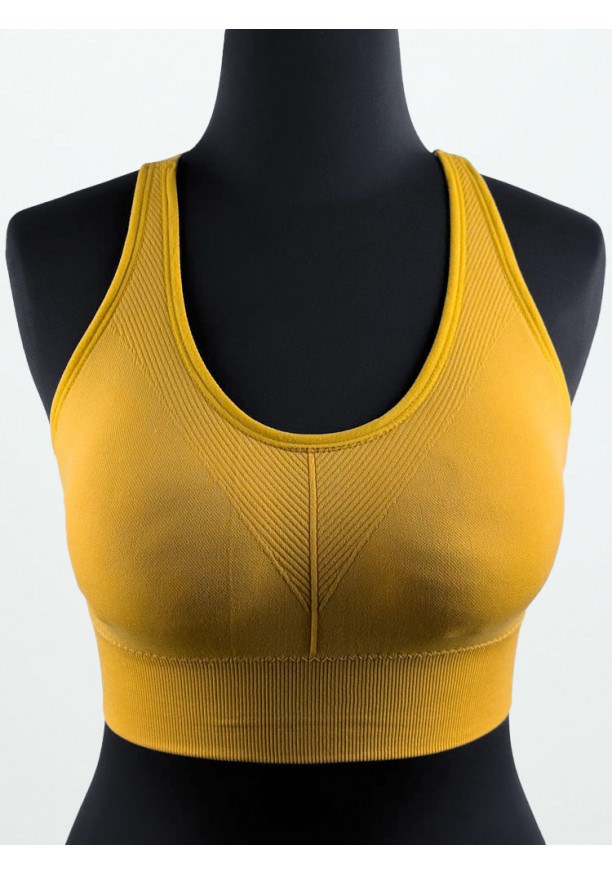 BACK CROSS YELLOW SPORTS BRA